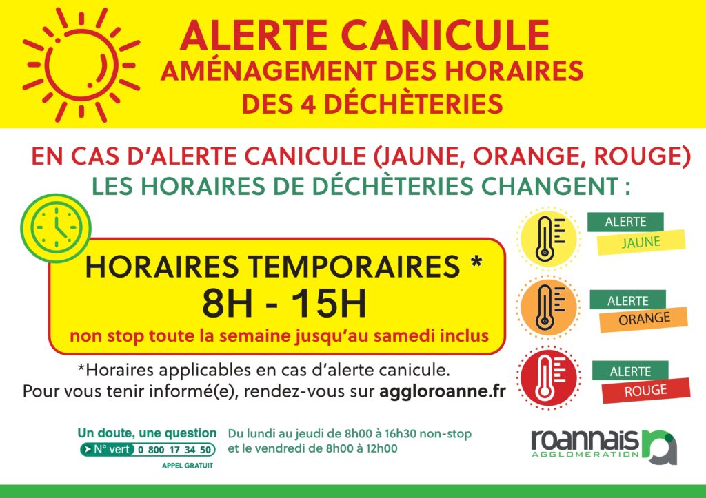 Déchèteries – alerte canicule